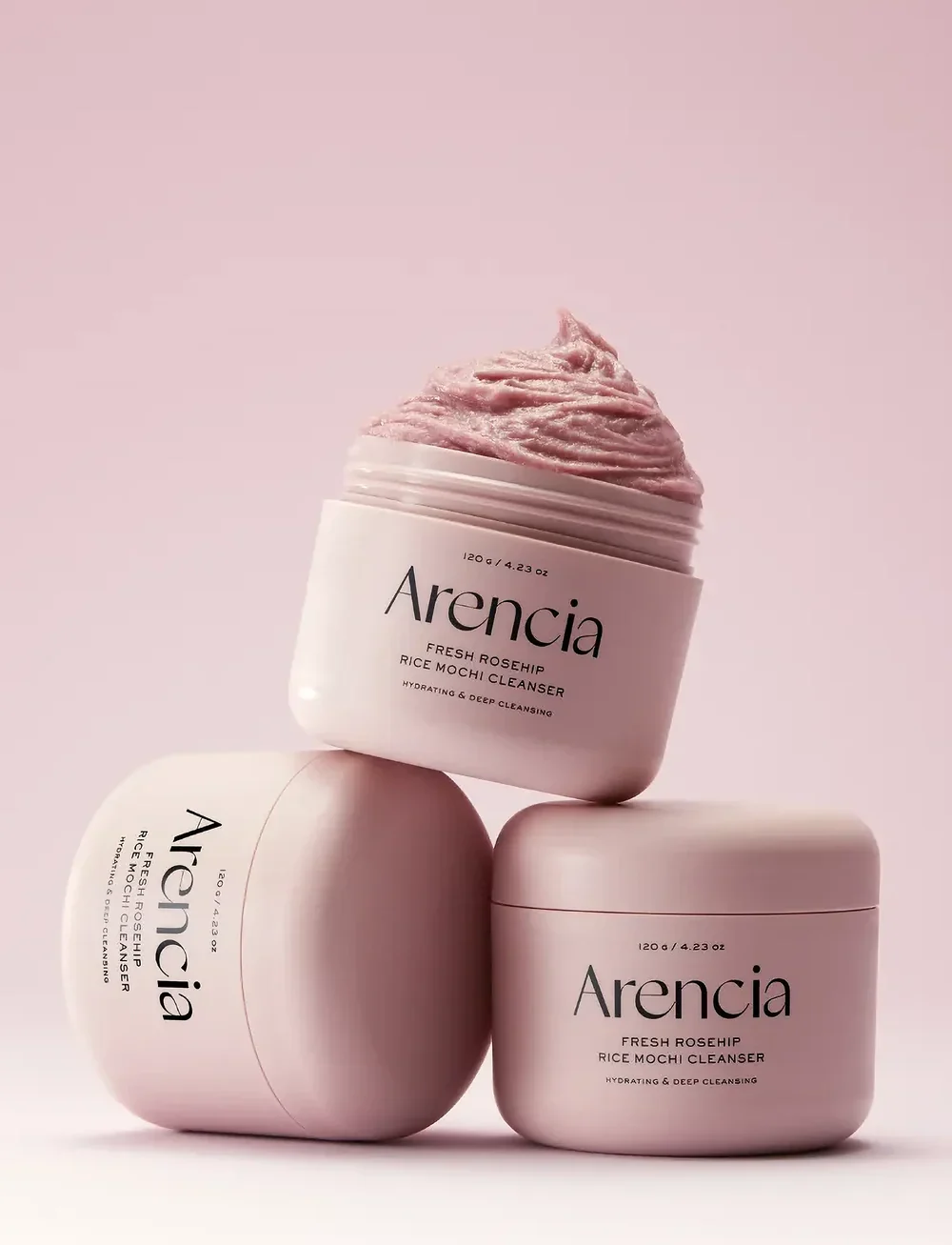 Arencia Fresh Rosehip Rice Mochi Cleanser, 120g - Image 3