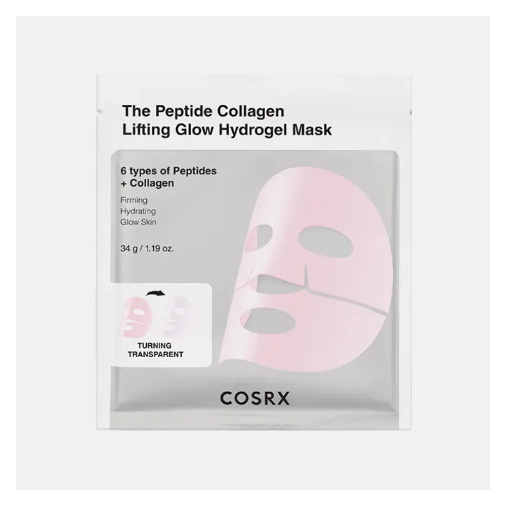 COSRX The Peptide Collagen Lifting Glow Hydrogel Mask, 34g