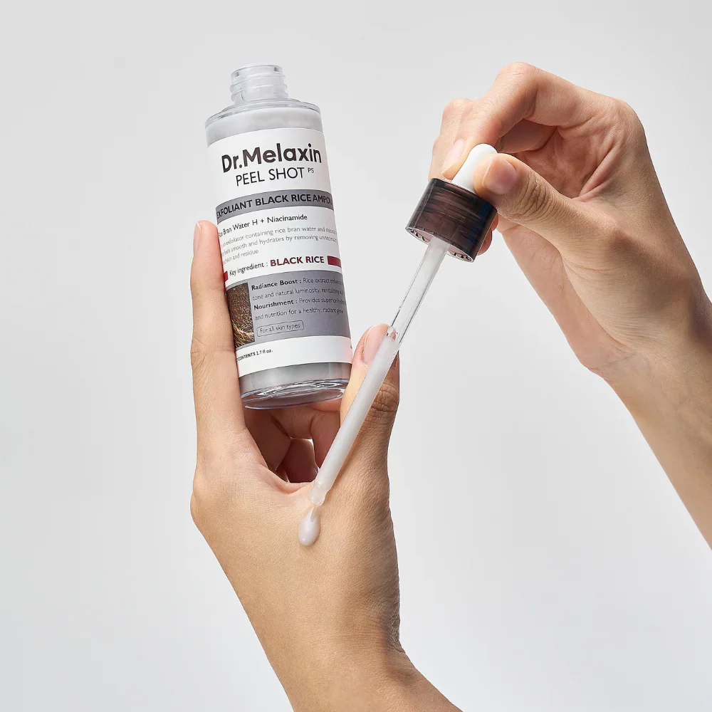 Dr. Melaxin Peel Shot Exfoliating Black Rice Ampoule, 80ml - Image 2