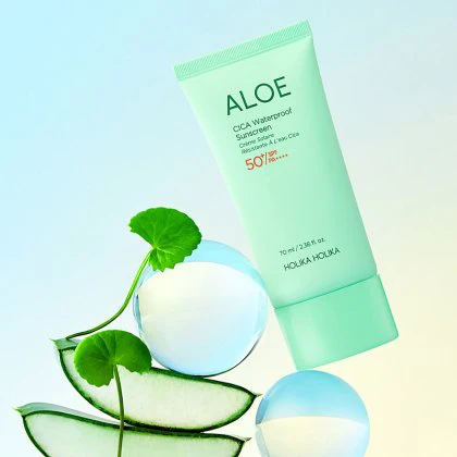 Holika Holika Aloe Cica Waterproof Sunscreen SPF 50+ PA++++, 70ml - Image 3