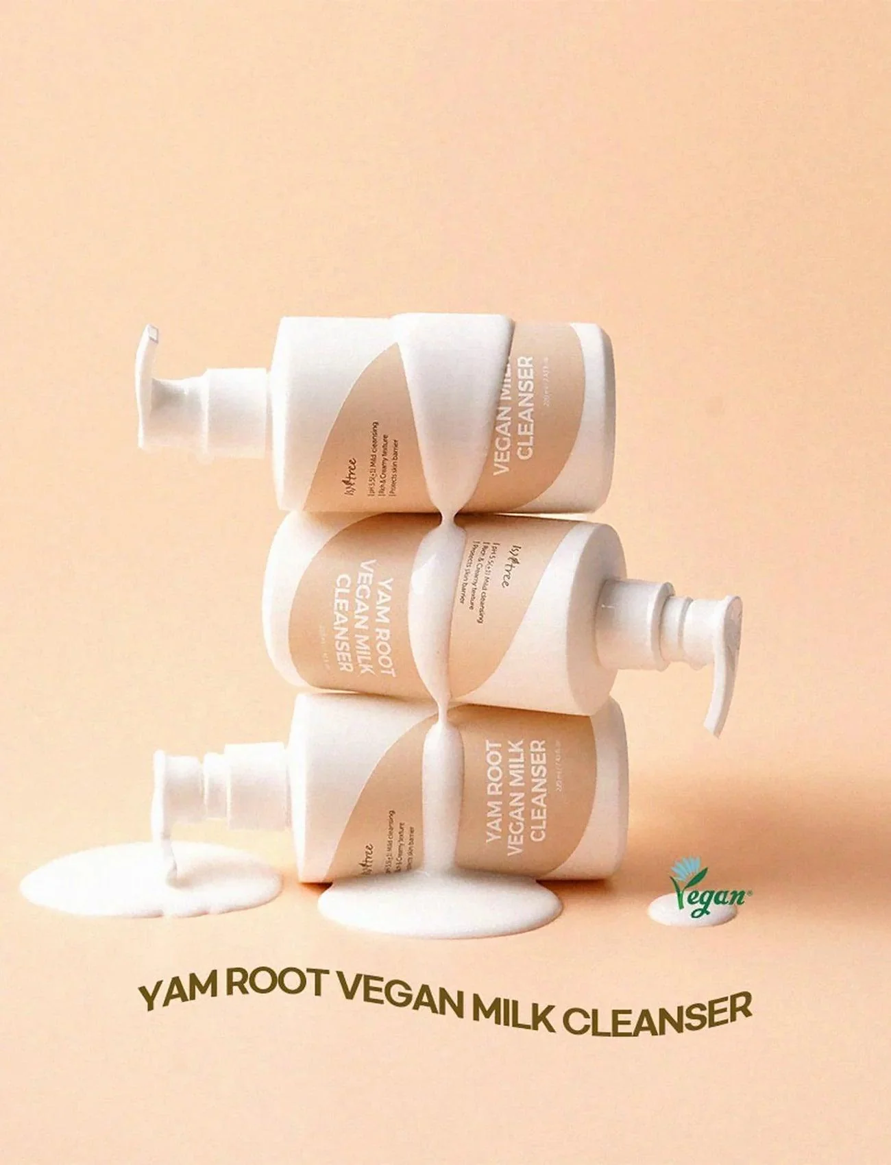 ISNTREE Yam Root Vegan Milk Cleanser, 220ml - Image 2