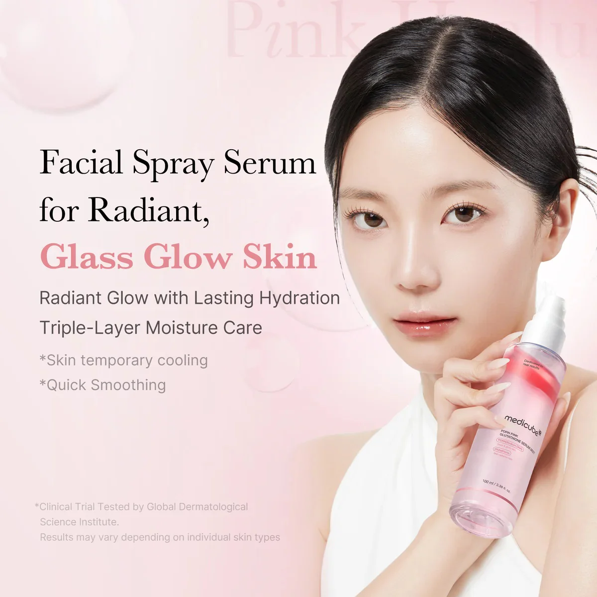 MEDICUBE PDRN Pink Glutathione Serum Mist, 100ml - Image 3