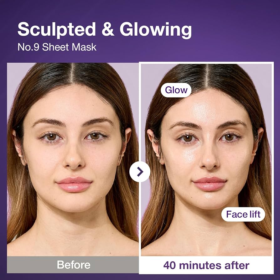 Numbuzin No. 9 NAD Bio Full Face Pack Sheet, 4 pezzi + Fascia liftante - Image 4