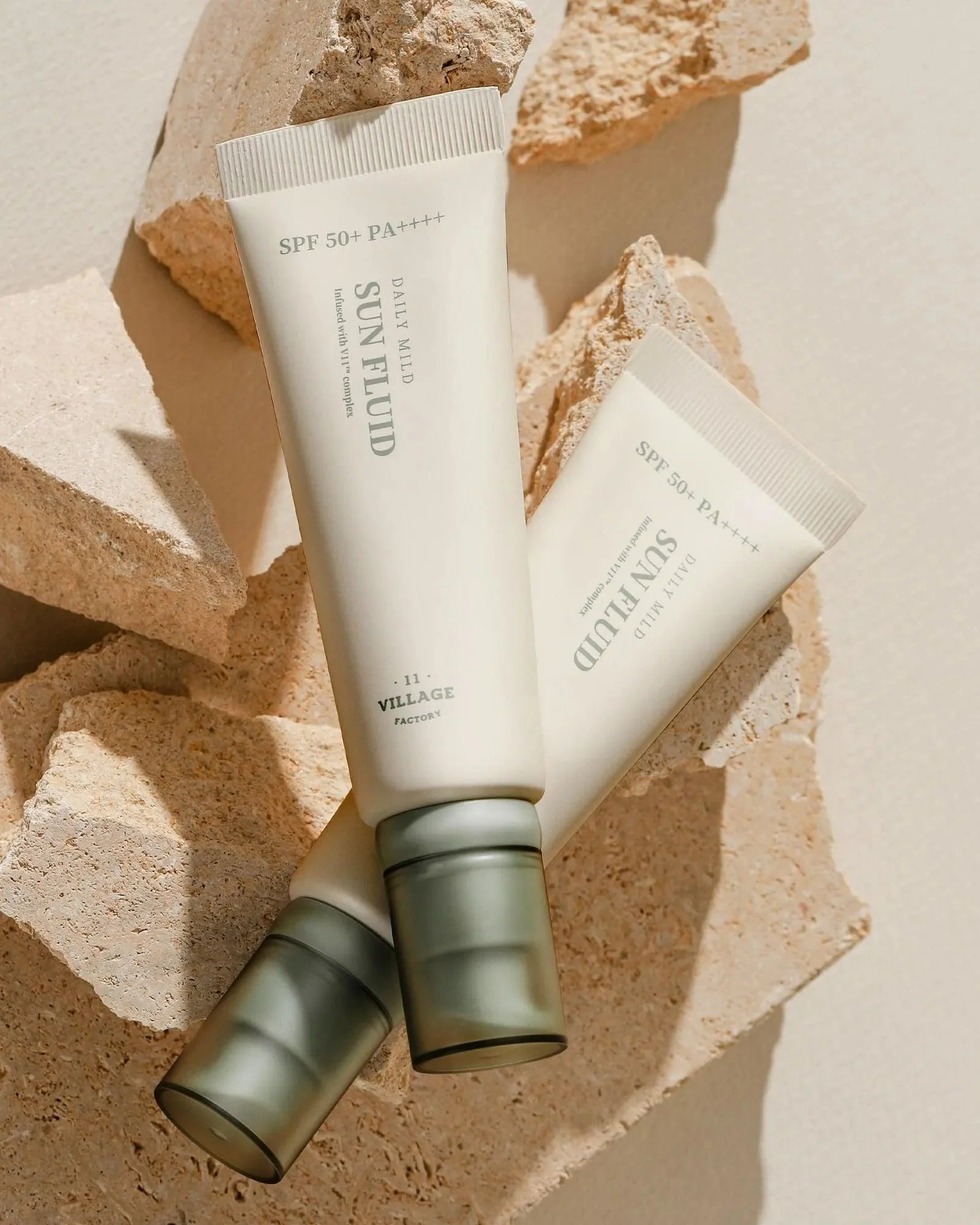 VILLAGE 11 FACTORY Daily Mild Sun Fluid, SPF 50+ PA++++, 50ml - Image 2